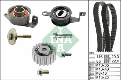 Produktbild von INA 530 0005 10 Zahnriemensatz für FORD Fiesta Mk4 Schrägheck (JAS, JBS) 19-Zähne