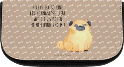 Produktbild von Mr. & Mrs. Panda Organizer Mops - Hundeglück - Geschenk, Make-up, Pure Liebe, kosmetiktäschchen, Kulturbeutel, kulturtäschchen, Hund, Hundespruch, Tasche, Sprüche