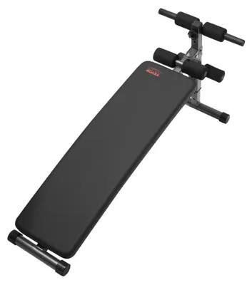 Zdjęcie produktu dla Ławka do ćwiczeń brzucha - regulowana wysokość - udźwig 226 kg - wymiary 1425 x 470 x 675 mm - stal węglowa