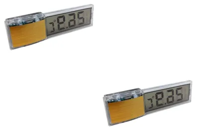 Productafbeelding van Aquarium Thermometer - Water Temperatuurmeter - Aquarium Temperatuur Meten - 3D LED Display - 7x1.5x1 cm - Goud