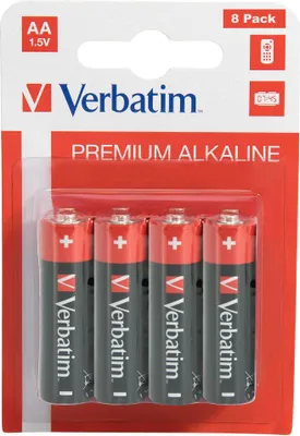 Obrázek produktu pro Verbatim 49503, Baterie na jedno použití, AA, 1,5 V, 8 kusů, -18 - 50 °C, 50,5 mm