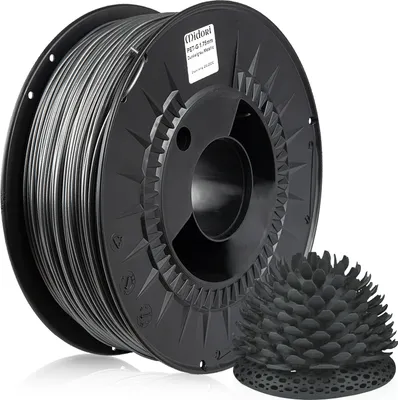 Produktbild von MIDORI® 3D Drucker 1,75mm PETG Filament 1kg Spule Rolle Premium Dunkelgrau Metallic