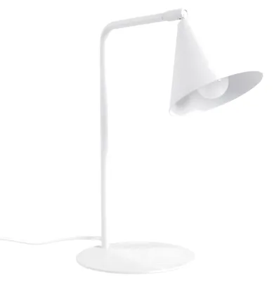 Zdjęcie produktu dla Lampa biurkowa NOX biała 1xE14 10W stal 35x18x18cm Sollux Lighting