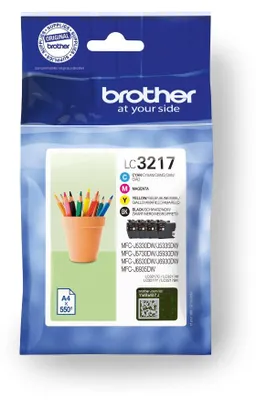 Produktbild von Brother LC3217VAL Druckerpatrone 4 Stück(e) Original Schwarz, Cyan, Magenta, Gelb