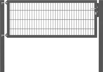 Produktbild von Alberts Einzeltor Flexo Plus mit Zubehör, zum Einbetonieren, anthrazit, Breite 200 cm, Höhe 80 cm, Pfostenstärke 100 x 100 mm