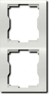 Produktbild von Schuko Steckdose Ausschalter Taster Lichtschalter QUATTRO 2 Fachrahmen V 1176-00
