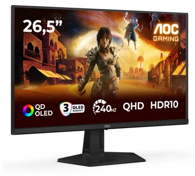 Produktbild von AGON Q27G41ZDF QD-OLED (67.3 cm (26.5 Zoll), schwarz, QHD, HDMI, DP, Adaptive-Sync, G-Sync-Kompatibilität, 240Hz Panel)
