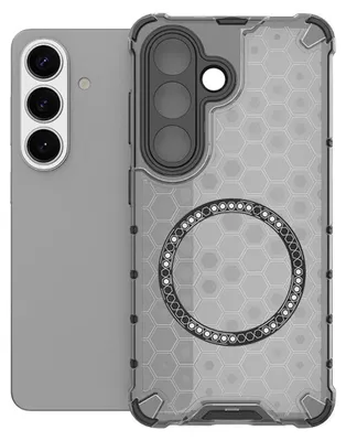 Image de Coque magnétique pour Samsung Galaxy S26 Plus 5G, protection hybride alvéolée, noir