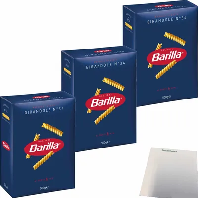 Produktbild von Barilla Nudeln Girandole 3er Pack (3x500g Packung) + usy Block