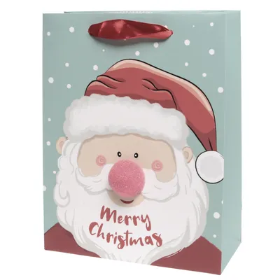 Produktbild von 12 x süße Geschenktüten Nikolaus 18 x 23 cm (B/H) aus Papier für Weihnachten - Geschenktaschen für Weihnachten aus Papier - Geschenktüten für Kinder