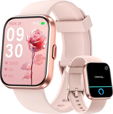 Produktbild von Smartwatch, Bluetooth-Anrufe, Nachrichtenbenachrichtigungen, Herzfrequenz, SpO2-Messung, Schlafüberwachung, Stresslevel, Menstruationszyklus-Tracking,