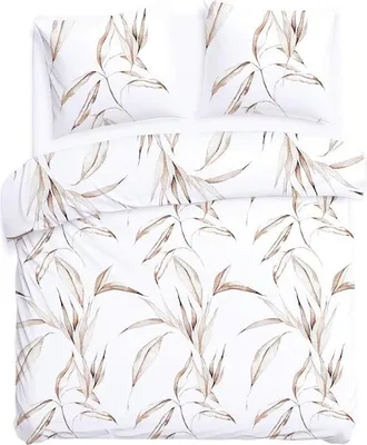 Produktbild von Bettwäsche, Baumwollbettwäsche 160x200 BaumwolleLove 71486-1 Beige Blätter