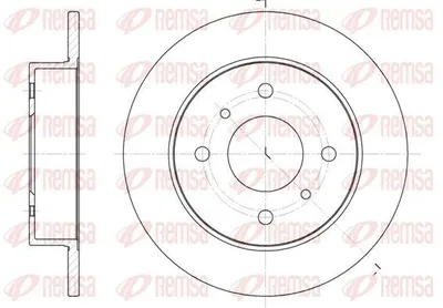 Produktbild von 2x REMSA Bremsscheibe 6200.00 hinten für FIAT 500 (312) 500 C (312) 258mm 45mm