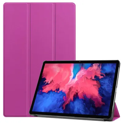 Produktbild von Für Lenovo Tab P11 TB-J606F Tablet Tasche 3 folt Wake UP Smart Cover Lila Etuis