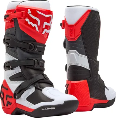 Zdjęcie produktu dla Młodzieżowe buty motocrossowe FOX Comp, biały/czerwony, 2