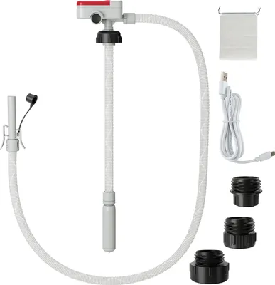 Zdjęcie produktu dla Pompa paliwowa COSTWAY z czujnikiem automatycznego zatrzymania, elektryczna pompa paliwowa 3,2 GPM z 3 rozmiarami adapterów i węży do oleju napędowego, ropy naftowej, benzyny
