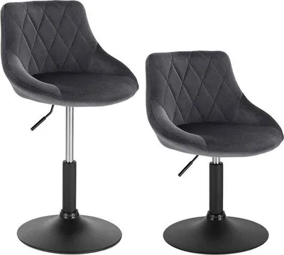 Produktbild von Industrieller Barhocker dunkelgrau 2er Set
