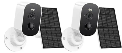 Zdjęcie produktu dla Kamera monitoringu, rozdzielczość 4MP, zasilana energią słoneczną, zestaw 2 kamery 1080P