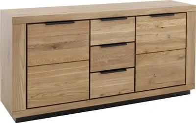 Produktbild von Sideboard >GRENO< in Wildeiche geölt, Wildeiche teilmassiv - 163x80x40cm (BxHxT)