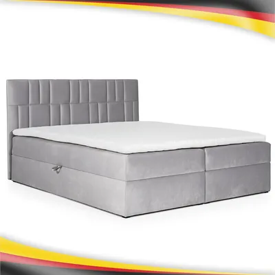 Produktbild von Boxspringbett Doppelbett TEO 1  - 120x200cm Bett mit Bonellmatratze, mit Bettkasten f r Bettw sche und Topper.  (Beige)