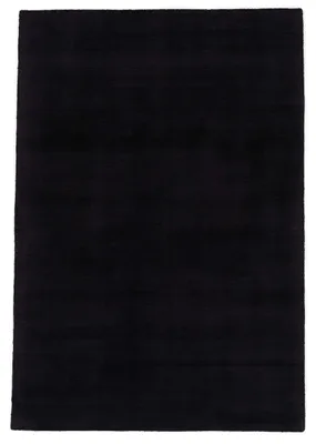 Produktbild von Viskoseteppich AVA Schwarz 160x230 cm | Moderner Teppich für Wohn- und Schlafzimmer