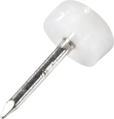 Produktbild von Adsamm® | 32 x Kunststoffgleiter mit Nagel | Ø 10 mm | Weiß | rund | Möbelgleiter mit Stift in von Adsamm®