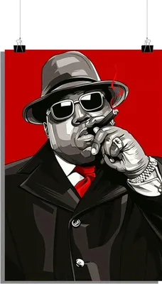 Zdjęcie produktu dla Plakat muzyczny - Plakat Biggie - Plakat Rap - Plakat Biggie Smalls - Plakat Pop Art - 51x71cm - Idealny do oprawienia w ramę
