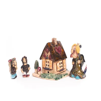 Produktbild von Windlicht "Hexenhaus" Set Deko-Häuschen „Hexenhaus“ Windlicht-Set Gemütliche Kerzenhalter mit Fenstern  Magische Winter- & Weihnachtsdeko