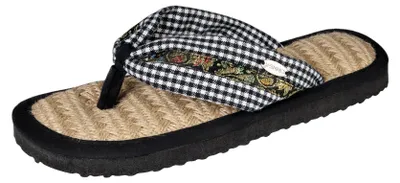 Produktbild von CINNEA® CANNES Zehentrenner Zimtdianetten mit Jute-Fußbett, gegen Fußschweiß und Fußhornhaut,ultra leicht, vegan Farbe schwarz Größe 40/41