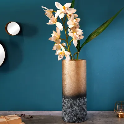 Produktbild von riess-ambiente Dekorative Vase ABSTRACT 40cm gold Metall Patina Blumenvase Dekovase Dekoration