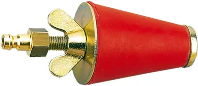 Productafbeelding van Gaasstop Conisch - Pneumatische plug - Leidingen Afdoppen - Met pneumatische aansluiting - 1 1/2"-1" - Cranberry