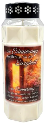 Produktbild von Design Premium Grablicht 15 Tage "Die Erinnerung an dich..."