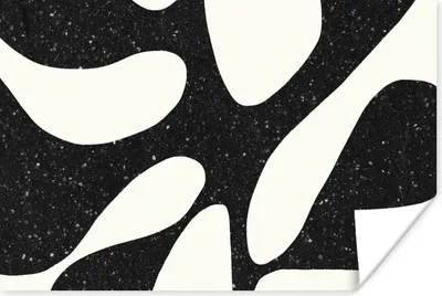 Produktbild von MuchoWow® Poster Pflanze - Schwarz - Minimalismus 90x60 cm - Schlafzimmer