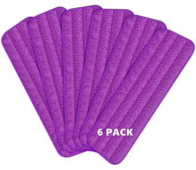 Productafbeelding van Microvezel dweilkoppen - Dweilhoezen voor vloerreiniging - 39 x 13 cm - 6 stuks