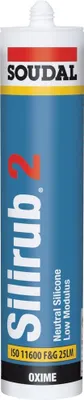 Zdjęcie produktu dla Soudal Silirub 2 – silikon neutralny, 310 ml, biały