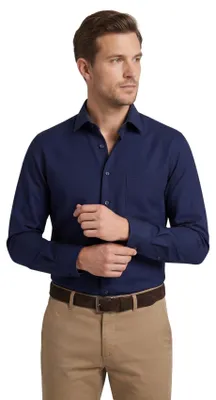 Produktbild von Hemd Modern Fit dunkelblau uni Baumwolle