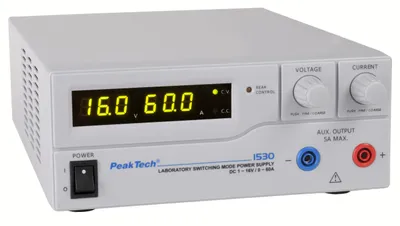 Produktbild von PeakTech P 1530 – Profi-Labornetzteil 1–16 V / 60 A DC, 960 W, Mikroprozessorsteuerung & Preset-Funktion, LED-Anzeige