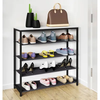 Produktbild von VCM Schuhregal | Maße ca. H. 87 x B. 90 x T. 30 cm | Schuhablage im Industrie Style Design | Regal mit 4 Fächern - Taliro