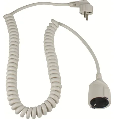 Image de AS SCHWABE Câble spiralé à contact de protection, blanc (70426)
