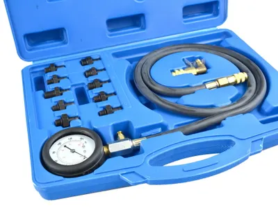 Zdjęcie produktu dla Tester Ciśnienia Oleju  0-10Bar, 10 Adapterów Pomiarowych