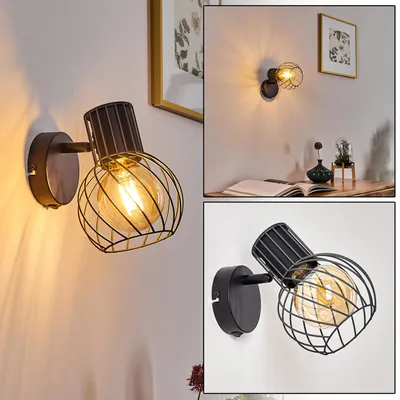 Produktbild von Velate »Velate« verstellbare Wandlampe aus Metall in Schwarz/Grau