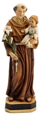 Figur St. Antonio, handbemalt, Harz, 20 cm