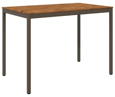 Image de vidaXL Table de bar d'extérieur, couleur bois naturel et marron, 147 x 88,5 x 105 cm
