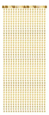 Image de Rideau - étoiles, or, 100x245 cm