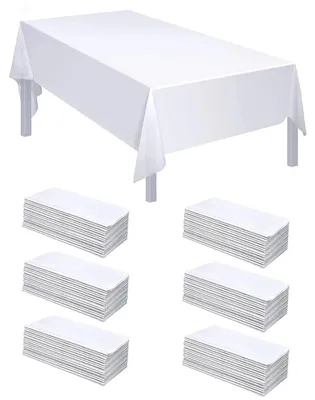 Produktbild von Einweg Tischdecken Weiß 20 Stück 140x200 cm PEVA wasserdicht rechteckig