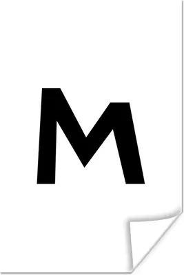 Produktbild von MuchoWow® Poster Kinder Illustration der Buchstaben des Alphabets "M" auf einem weißen Hintergrund 60x90 cm - Wanddekoration