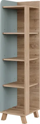 Immagine prodotto di Mensola da bagno Vicco Karen Sonoma/blu 30 x 128 cm con 4 scomparti, Model 54677