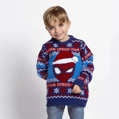Produktbild von Cerda Group Knitted Christmas Spiderman Pullover Blau 4 Years Jungen Blau 4 Years
