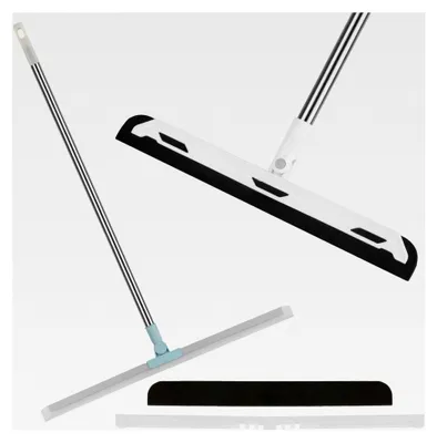Produktbild von 2 Sets Wasserschieber und Fensterabzieher mit Teleskopstiel, Silikon- und Schaumabzieher für Glas, Dusche, Boden und Fliesen