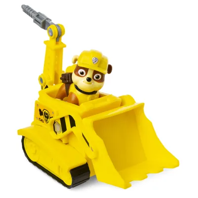 Produktbild von PAW Patrol Baustellen-Fahrzeug mit Rubble-Figur (Basic Vehicle), Bulldozer, 3 Jahr(e), Schwarz, Braun, Gelb